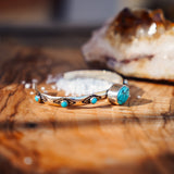 The Desert Bloom Cuff in Egyptian & Lone Mtn Turquoise