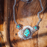 Necklace in Kingman & Hubei Turquoise