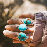 The Desert Compass Ring in Royston Turquoise (Size 6.75)