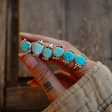 The Ellipsis Ring in Hubei Turquoise (Size 8)