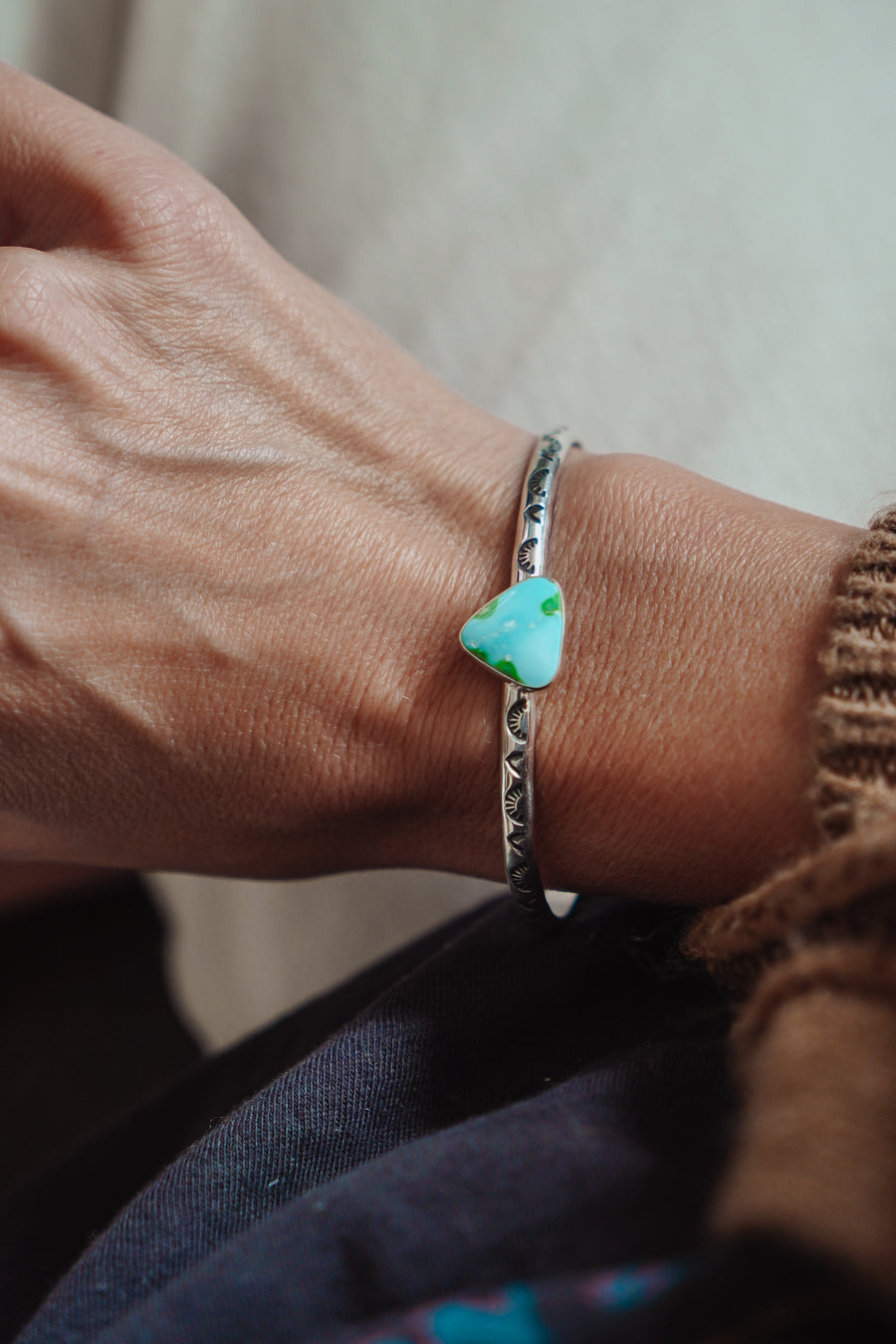 Stacking Cuff in Whitewater Turquoise