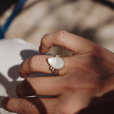Ring in Rainbow Moonstone (Size 7.25)