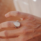 Ring in Rainbow Moonstone (Size 6.75)
