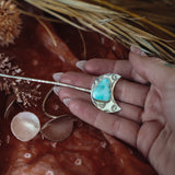 Wanderer Hairpin in Larimar