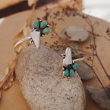 Boho Arm Band in White Buffalo & Hubei Turquoise