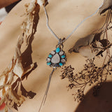 The High Desert Vision Pendant in Moonstone & Campitos Turquoise