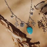 Charm Necklace in Royston Turquoise