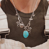 Charm Necklace in Royston Turquoise