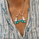 White Buffalo & Hubei Turquoise Pendant