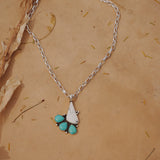 White Buffalo & Hubei Turquoise Pendant