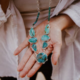 Necklace in Royston Turquoise with Hubei Beads
