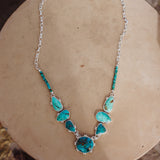 Necklace in Royston Turquoise with Hubei Beads