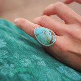 The Oasis Ring in Royston Turquoise (Size 7)