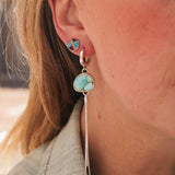 Fringe Earrings in Golden Hills Turquoise