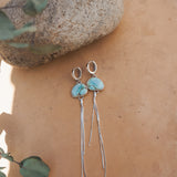 Fringe Earrings in Golden Hills Turquoise
