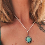 The Mirage Pendant in Royston Turquoise