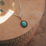 The Mirage Pendant in Royston Turquoise