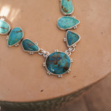 Necklace in Royston Turquoise with Hubei Beads