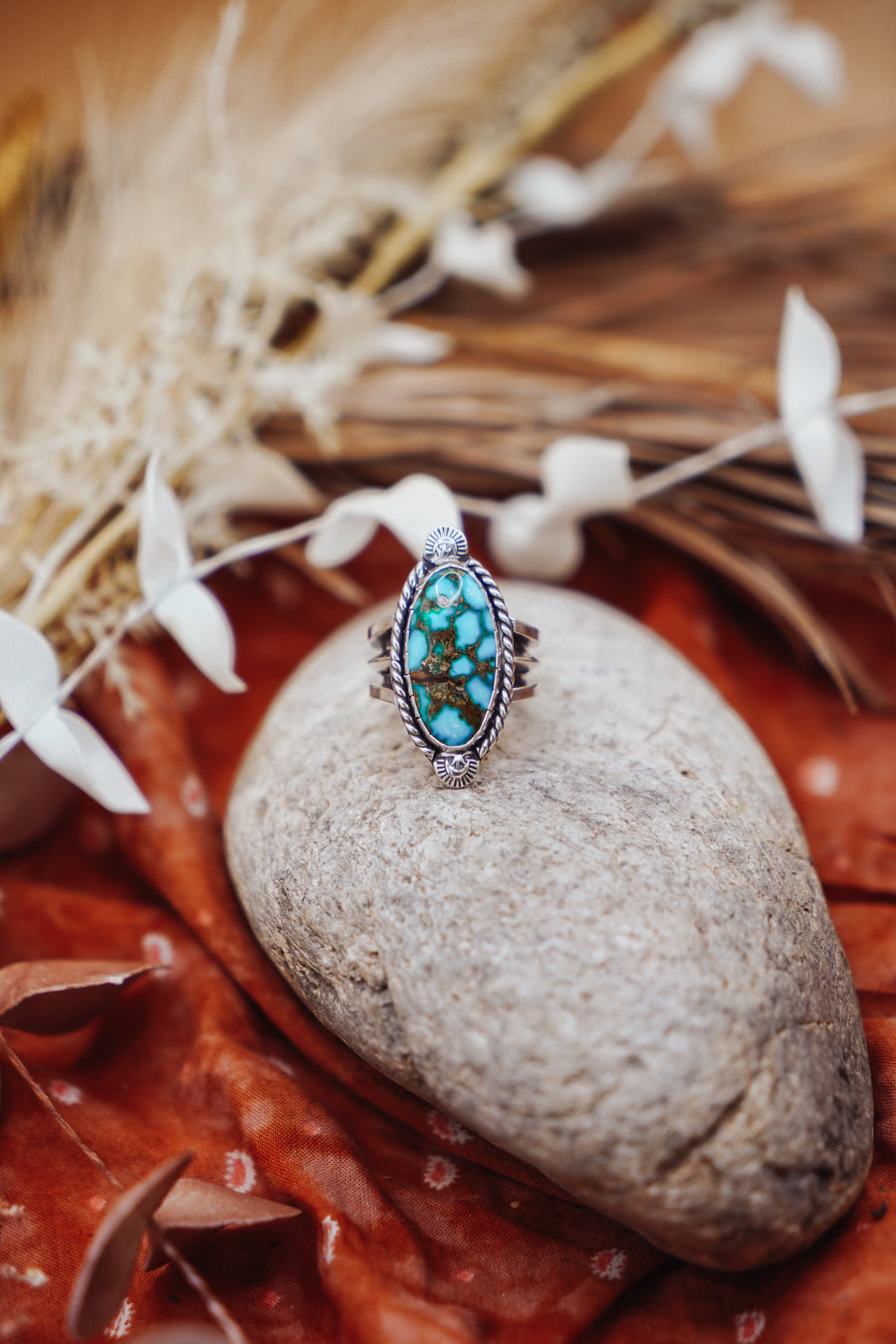 Kingman Turquoise Ring (Size 7.75)