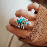 Kingman Turquoise Ring (Size 7.75)