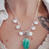 Charm Necklace in Royston Ribbon with Pearl Beads