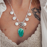 Charm Necklace in Royston Ribbon with Pearl Beads