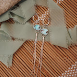 Fringe Earrings in Golden Hills Turquoise