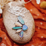 Statement Pendant in Boulder Opal & Ethiopian Opal
