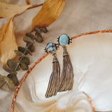 The Wild Fringe Studs in Golden Hills Turquoise