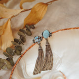 The Wild Fringe Studs in Golden Hills Turquoise