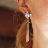 The Wild Fringe Studs in Golden Hills Turquoise