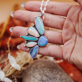 Statement Pendant in Boulder Opal & Ethiopian Opal