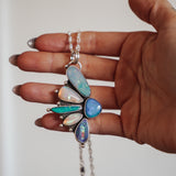Statement Pendant in Boulder Opal & Ethiopian Opal