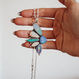 Statement Pendant in Boulder Opal & Ethiopian Opal