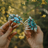Statement Cuff in Royston, Hubei, and Rainbow Moonstone