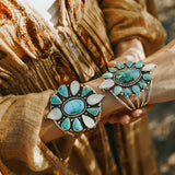 Statement Cuff in Royston, Hubei, and Rainbow Moonstone