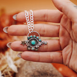 The Magic Eye Necklace in Hubei & Lone Mtn Turquoise