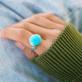Campitos Turquoise Ring with Lone Mtn Turquoise (Size 8.5)