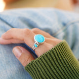 Campitos Turquoise Ring with Lone Mtn Turquoise (Size 8.5)