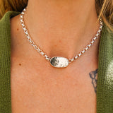 Rolo Chain Choker in White Buffalo
