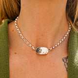 Rolo Chain Choker in White Buffalo