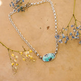 Rolo Chain Choker in Royston Turquoise