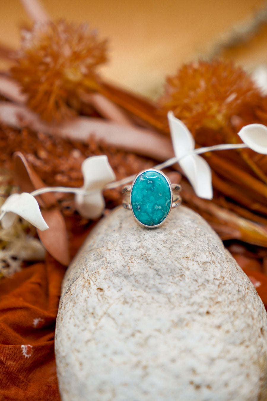 Whitewater Turquoise Ring (Size 9.75)