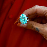 Whitewater Turquoise Ring (Size 8)