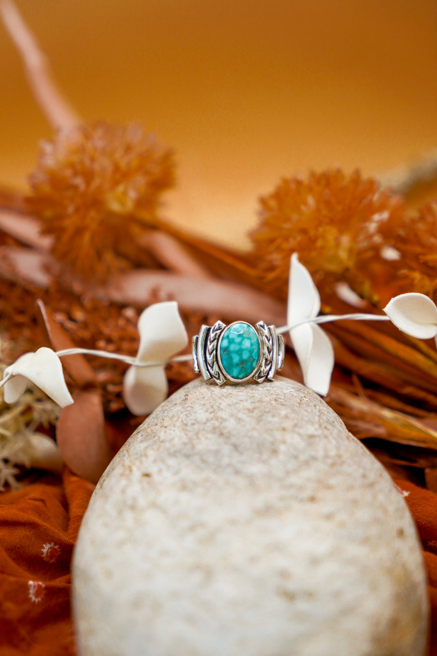 Whitewater Turquoise Ring (Size 7)