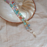 Charm Keeper in Selenite with Pearl Charm