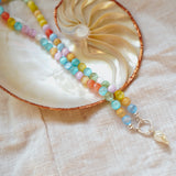 Charm Keeper in Selenite with Pearl Charm