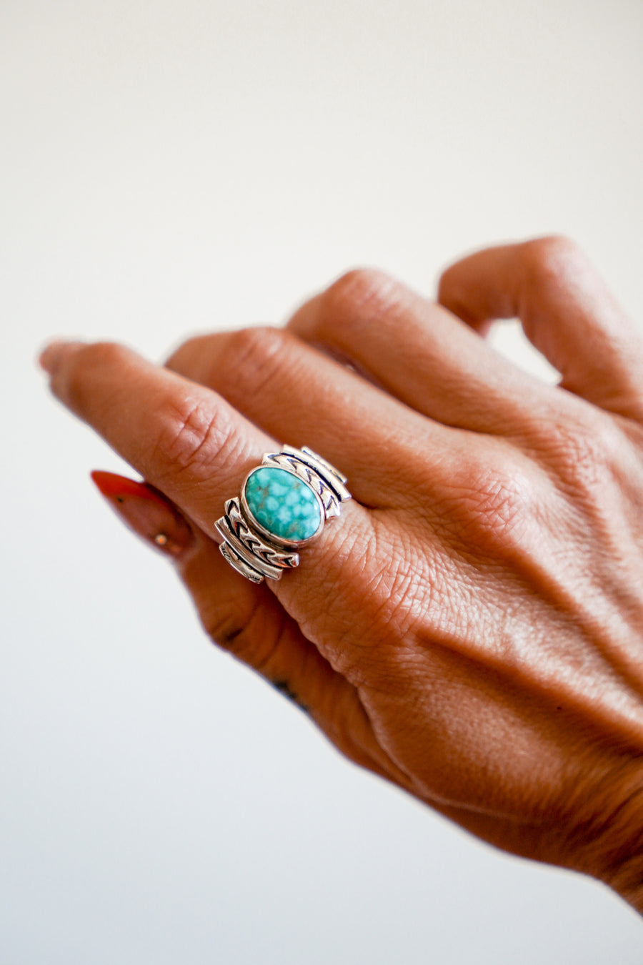 Whitewater Turquoise Ring (Size 7)