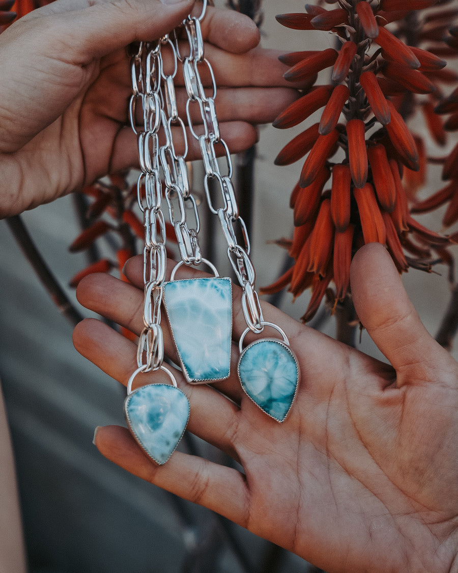Larimar Chain Necklace