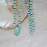 Pre-Order: Summer Breeze Necklace in Aventurine with Turquoise